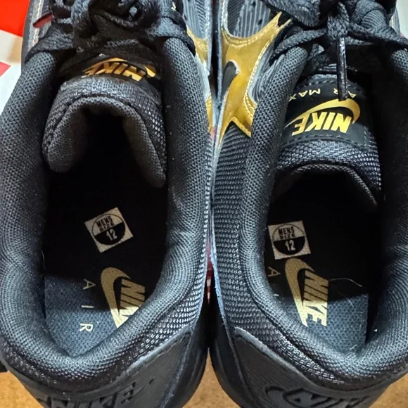 Nike Men's Sneakers in Black and Gold Size 12 Deadstock - Picture 4 of 4